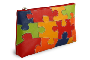 Puzzle dámská kožená etue